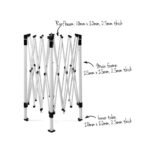 3 x 3m Gazebo with Fly Mesh Walls – White