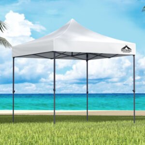 3x3m Instahut Pop-up Gazebo with Leg Weights - White