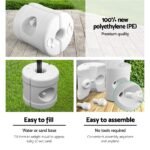 3x3m Instahut Pop-up Gazebo with Leg Weights – White