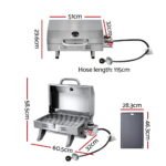 Grillz Portable Gas BBQ with Solid Plate