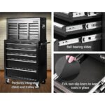Giantz 14-Drawer Tool Trolley – Black
