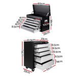Giantz 14-Drawer Tool Trolley – Black and Grey
