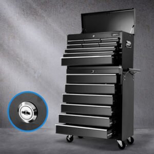 Giantz 15-Drawer Tool Cabinet - Black