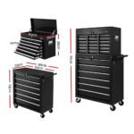 Giantz 16-Drawer Tool Cabinet – Black