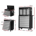 Giantz 17-Drawer Tool Chest – Black and Grey