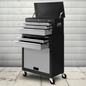 Giantz 7-Draw Tool Box - Black and Grey