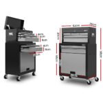 Giantz 7-Draw Tool Box – Black and Grey