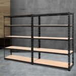 Giantz 2.4m x 1.8m Garage Shelving System – Black