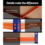 Giantz 2.4m x 1.8m Garage Shelving System – Blue & Orange