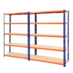 Giantz 2.4m x 1.8m Garage Shelving System – Blue & Orange