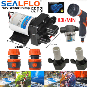 12V High-Pressure Water Pump 70PSI / 11.3L/m