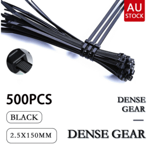 500pc Bulk Black Cable Tie / Zip Tie - 150mm x 2.5mm