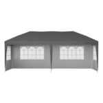 3 x 6m Gazebo with 4 x Side Walls – Grey