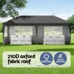 3 x 6m Gazebo with 4 x Side Walls – Grey