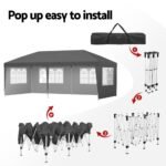 3 x 6m Gazebo with 4 x Side Walls – Grey