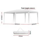 3 x 6m Outdoor Gazebo – White