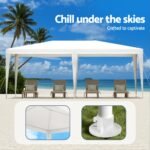 3 x 6m Outdoor Gazebo – White