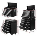 Giantz 15-Drawer Tool Chest – Black