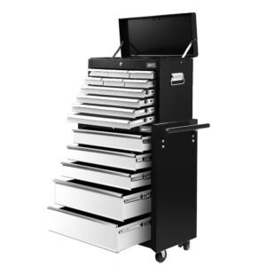Giantz 15-Drawer Tool Chest - Black & Grey
