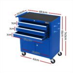 Giantz 3-Drawer Tool Chest Workbench Trolley – Blue