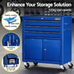 Giantz 3-Drawer Tool Chest Workbench Trolley – Blue