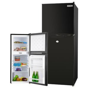Gecko 95L Portable Dual Door Fridge/Freezer 12V/24V/240V - Black