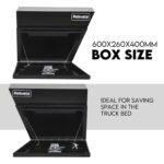 600mm Underbody Ute Tray Toolbox Set – Black Aluminium