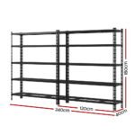 Giantz 1.8 x 1.2m 5-Tier Garage Shelving Rack x 2