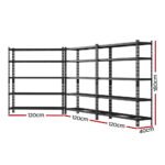 Giantz 1.8 x 1.2m 5-Tier Garage Shelving Rack x 3