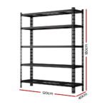 Giantz 1.8 x 1.2m 5-Tier Garage Shelving Rack x 5