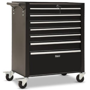 BULLET Pro 7 Drawer Tool Box Cabinet Trolley - Black