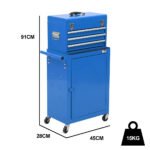 Bullet Pro 3 Drawer Tool Box Cabinet Trolley – Blue