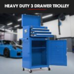 Bullet Pro 3 Drawer Tool Box Cabinet Trolley – Blue