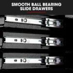 Bullet Pro 3 Drawer Tool Box Cabinet Trolley – Black