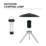 Portable Outdoor Camping Lantern with Tripod Stand – Black