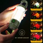 Tri-Colour Portable Camping Lantern & Flashlight – Green