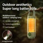 Tri-Colour Portable Camping Lantern & Flashlight – Khaki