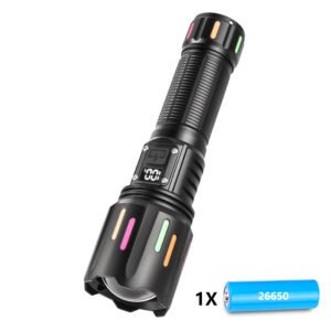 30W High Brightness LED Flashlight with Digital Display