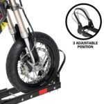 Tow-Hitch Mounted Motorcycle Carrier with Brake Lights