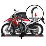 Tow-Hitch Mounted Motorcycle Carrier with Brake Lights