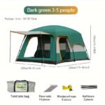 Tasman 3-5 Person Pop-Up Tent – Green