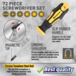 72-Piece Precision Magnetic Screwdriver Tool Kit