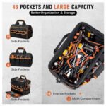 Heavy-Duty 17-Inch Tool Bag with 46 Pockets