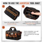 Heavy-Duty 17-Inch Tool Bag with 46 Pockets