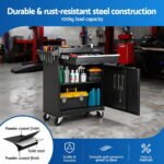 Giantz Single Drawer Tool Trolley – Black