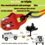 Off Road Recovery Winch Snatch Pulley – Red