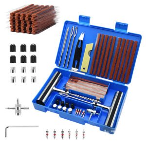58-Piece Heavy-Duty Tubeless Tyre Repair Kit - Blue