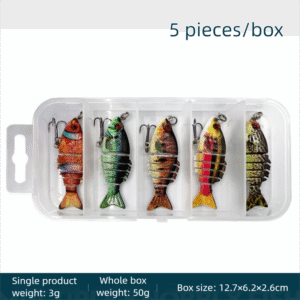 5-Pack 2" Lifelike Jointed Swimbaits