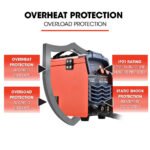 ROSSI 170 Amp Portable Inverter MIG Stick ARC Welder, with Carry Case & Accessories