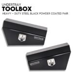 750mm Underbody Ute Tray Toolbox Set – Black Steel